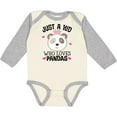 thumbnail image 3 of Inktastic Cute Panda Gift for Girls Girls Long Sleeve Baby Bodysuit, 3 of 5