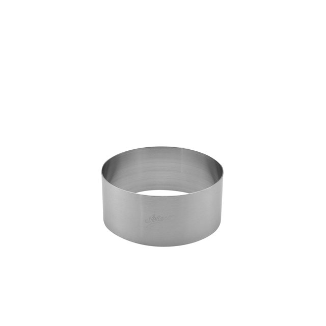 Molde para tartas y postres Ateco, redondo, 4 cm de diámetro, acero inoxidable