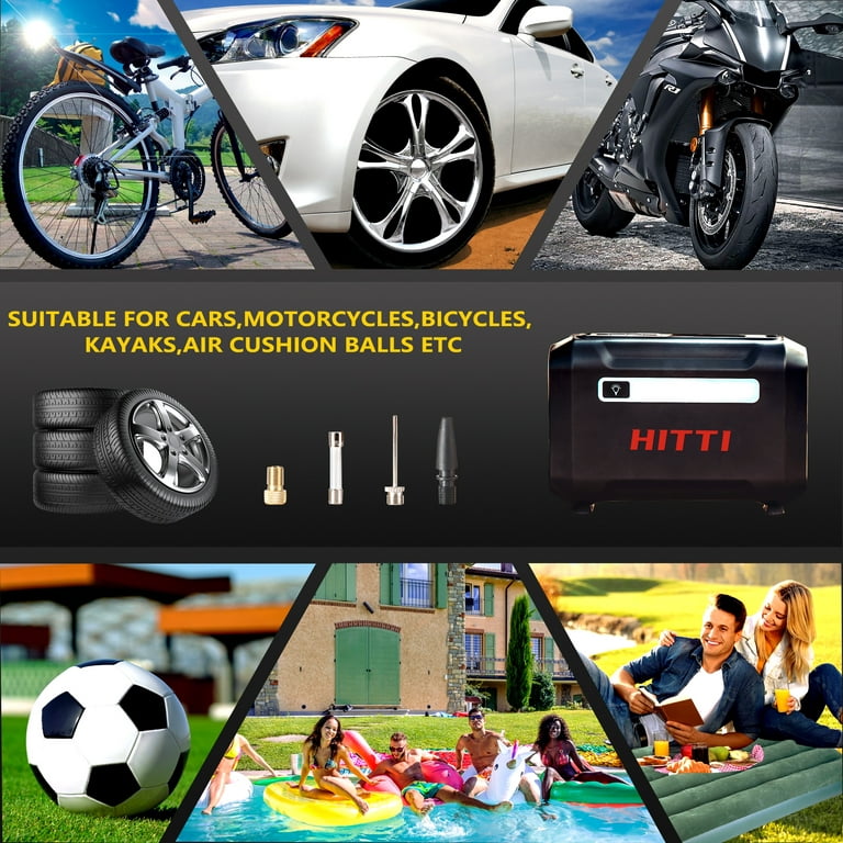  Cordless Car Tire Inflator 160PSI, Portable Air Compressor and  Compressed Air Duster 3 in 1, Digital Air Pump for Car Bike Motorcycle  Scooter Balls Tire other Inflatables, with 7500mAh Battery 