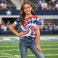 thumbnail image 4 of ITSAME 4th of July Girls T-Shirts, Crewneck Short Sleeve Independence Day Kids Patriotic Graphic Tee Navy Size 3-4T, 4 of 6