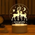 thumbnail image 3 of Lámpara 3D de acrílico con USB, luces LED de noche, letrero de neón, decoraciones navideñas para el hogar, dormitorio, decoración de cumpleaños, regalos de boda3104, 3 of 5