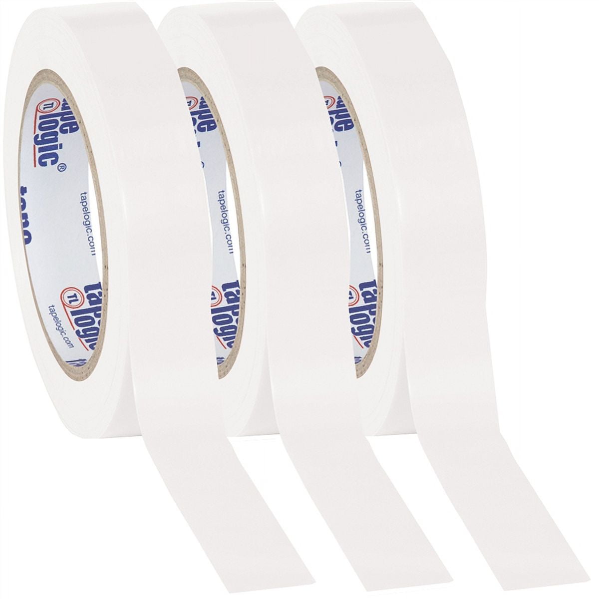 Tape Logic White Solid Vinyl Safety Tape 1" x 36 Yard Roll (3 Pack)