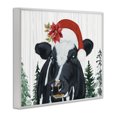 thumbnail image 3 of Stupell Industries Christmas Hat Cow Portrait Animals Painting White Framed Art Print Wall Art, 30 x 24, 3 of 8