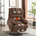 thumbnail image 3 of Trustyue Power Lift Recliner with Heating and Massage, USB and Type-C Ports, Chenille Brown, 3 of 7