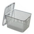 thumbnail image 4 of Mainstays Extra Large Decorative Plastic Storage Basket w/Lid, Gray, 4 of 11