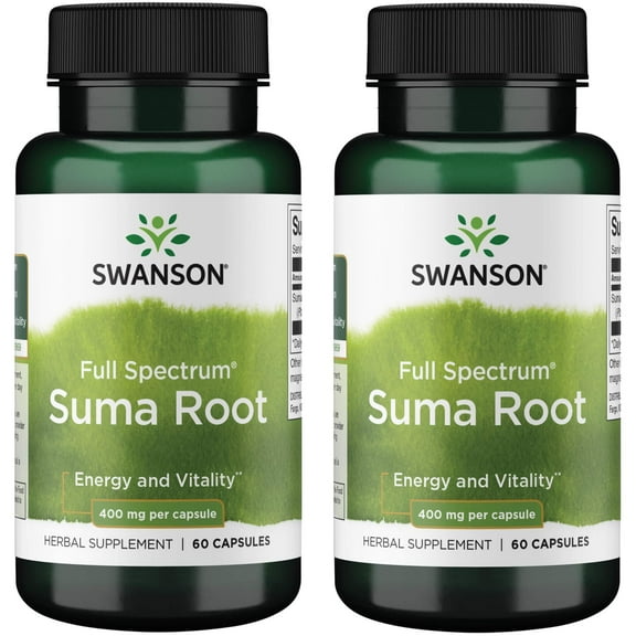 Swanson Full Spectrum Suma Root 400 mg 60 Caps 2 Pack
