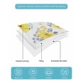 thumbnail image 4 of Quilt King Size Bedding Set, Yellow Watercolor Floral Reversible Summer Quilt 3 Pieces, Spring Flower Abstract Art Lightweight Bedspreads Coverlets with 2 Pillow Shams for All Seasons, 4 of 5