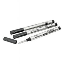 Montblanc Rollerball Pen Refills, Medium Point, 0.5 mm, Mystery Black Ink, 3 Count, 3 Pack