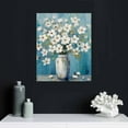 thumbnail image 4 of Nawypu Bathroom Decor Canvas Wall Art Framed Wall Decoration Modern Gallery Wall Decor Print White Flower in Blue Bottle Theme Picture Artwork for Walls Ready to Hang for Kitchen Bedroom Decor, 4 of 4