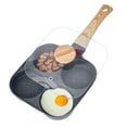 thumbnail image 5 of VEVOR Egg Pan, 4-Cup Nonstick Egg Frying Pan, Aluminum Breakfast Omelette Skillet for Pancakes, Hamburgers, Sandwiches, with Lid, Oil Brush, Scraper, Compatible with Gas Stove & Induction Cookware, 5 of 9