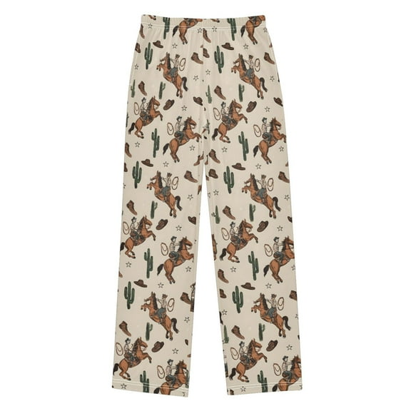 joogoo Cactus Cowboys Pajama Pants Pj Bottoms Sleepwear Lounge L