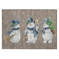 thumbnail image 2 of Addison Rugs Chantille Indoor/Outdoor Transitional Holiday Snowman Taupe Machine Washable Rectangle Rug, 1'8" x 2'6", 2 of 7