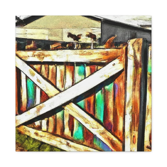 Old Barnyard Fence - Canvas