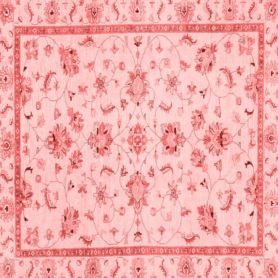 Ahgly Company Indoor Square Oriental Red Traditional Area Rugs, 3' Square