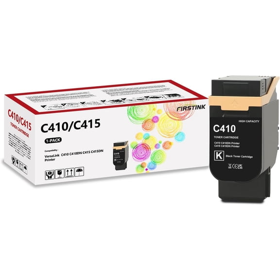 High Capacity C410 C415 Black Toner Cartridge 006R04677 Compatible for Xerox VersaLink C410DN C415DN Printer(1-Pack)