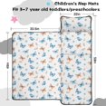 thumbnail image 5 of White Blue Butterfly Flower Pattern Teens Toddler Nap Mat with Pillow, Sleeping Mat Bag for Preschool Daycare 59"x22", 5 of 6