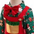 thumbnail image 3 of Conjunto de ropa con estampado de Papá Noel para niños, camisa y monos de Navidad, ocasión Formal, fiesta de Navidad, ceremonia de Gala, ropa para bebés, 3 of 5