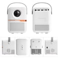 thumbnail image 2 of TFixol P10 4K Android 10 Projector with 200ANSI Lumens, 2G+16G Memory, Wi-Fi 2.4G & BT4.2, Keystone Correction, 30-150 Inch Projection, 2-3.6m Distance, USB/3.5mm Ports, Remote Included, 100-240V US, 2 of 6