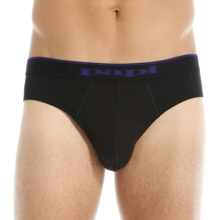 Papi Men's Cotton Stretch Low Rise Briefs Underwear - 3 Pack (Red