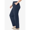 thumbnail image 3 of Woman Within Plus Size Tall 7-Day Knit Ribbed Straight-Leg Pull-On Pants, 3 of 6