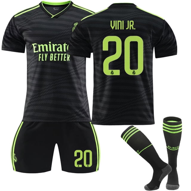Camiseta del Real Madrid 22 23 conjunto de camiseta de fútbol NO.20 Vini JR.--28(150-155cm) Sailing Electrónica