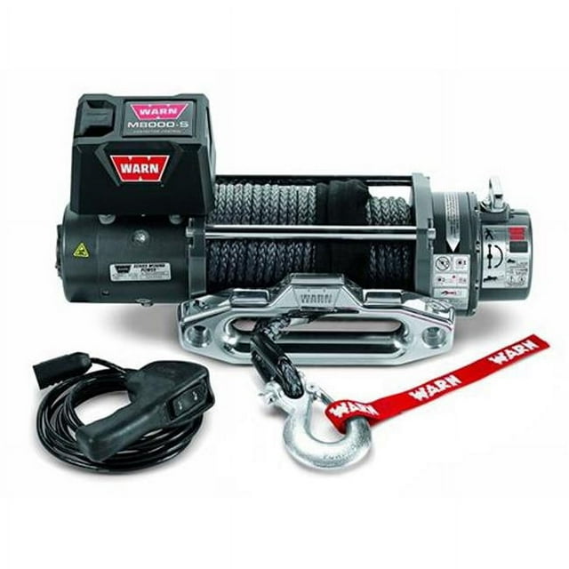 Warn Industries W36-87800 M8000 Series Winch & 100 ft. Synthetic Rope