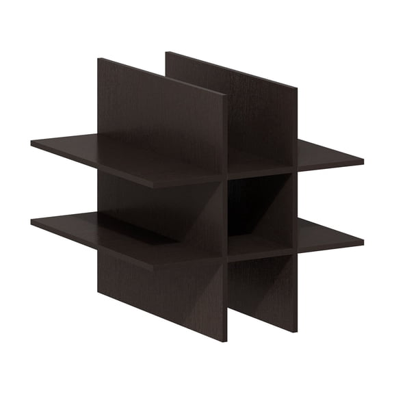 Furinno CUBICLE 9 Cube Organizer Not for IKEA Kallax Shelving Black Oak
