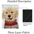 thumbnail image 4 of SKYSONIC Cute Golden Retriever Dog in Christmas Sweater Double Side Print Garden House Sports Flag 12x18 in Polyester Decorative Flag Banner for Outside House Flowerpot, 4 of 7