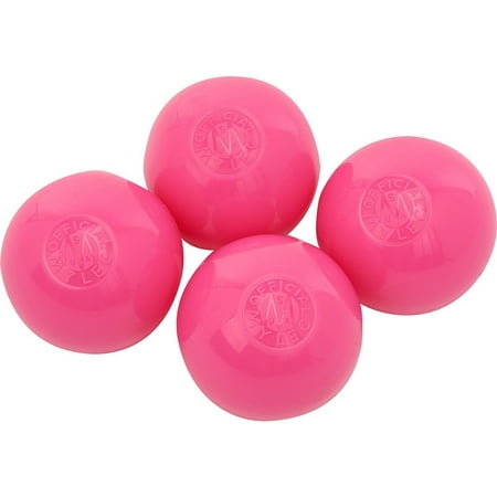 PINK COOL ROLLER HOCKEY BALLS-4 PACK, No-bounce balls for roller and street hockey. Designed to perform best in cooler weather. Pack of 4. By (Best Shoes For Ball Hockey)