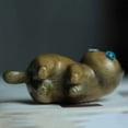 thumbnail image 2 of Handmade Wood Carved Cats Decoration NEW T6R3, 2 of 9