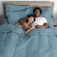 thumbnail image 4 of Bare Home Microfiber 7-Piece Coronet Blue and Coronet Blue Bed in a Bag, King, 4 of 5