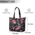 thumbnail image 4 of Flower Women's Large Weekend Travel Bag Moving Canvas Handbag Thick Double Layer Beach Weekend Travel Unisex Hospital Maternity Delivery with Toiletry Waterproof, 4 of 5