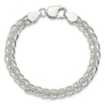 thumbnail image 3 of Auriga Fine Jewelry 925 Sterling Silver and Textured Fancy Bracelet 7.5 inch for Women, 3 of 6