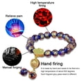 thumbnail image 4 of Pulsera hecha a mano de cuentas de vidrio de lámina dorada de 10cm, pulseras elásticas elásticas, para meditación para hombres y mujeres, 4 of 5