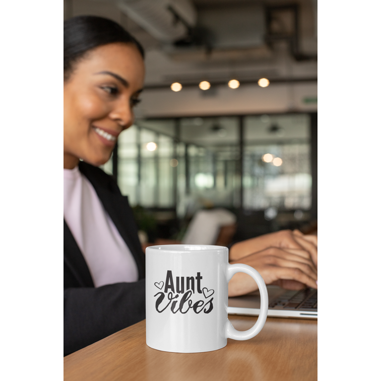 Aunt Vibes Swag Coffee & Tea Mug for Auntie, Sister, Stepmom & Women (15oz)  - Walmart.com