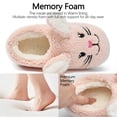 thumbnail image 4 of Ecetana Womens Fuzzy Slippers 3D Rabbit Closed Back Slippers Fluffy Non-Slip Indoor Warm House Slippers for Women, 4 of 7