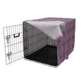 thumbnail image 3 of Geometric Dog Crate Cover, Violet Tone Squares Circles and Rhombuses, Easy to Use Pet Kennel Cover Small Dogs Puppies Kittens, 7 Sizes, Pale Eggplant Pale Pink, by Ambesonne, 3 of 6