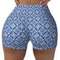 thumbnail image 2 of Lsque Stylized Flowers Vintage Boho Pattern High Waisted Biker Shorts for Women-Tummy Control Fitness Athletic Workout Running Yoga Gym Shorts,Moisture-Wicking-, 2 of 9