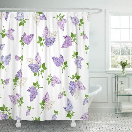 Cynlon Vector Seamless Pattern Branches Of Lilac Flowers On A