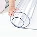 thumbnail image 3 of 56" Square Clear Plastic Work Desk Top Cover Thick Crystal PVC Table Protector Cover Mat Desk Pad Waterproof Vinyl Table Cloth Wipeable Transparent Wood Glass Topper Chair Floor Carpet Protector Mat, 3 of 4