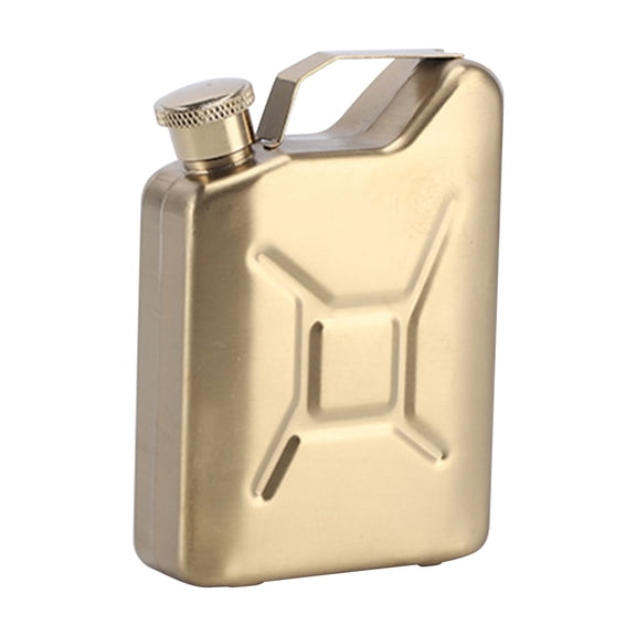 Btomtd 5oz Portable Stainless Steel Whiskey Flask, Outdoor Liquor Bottle and Wine Pot, Small Metal Container for Travel, Gold