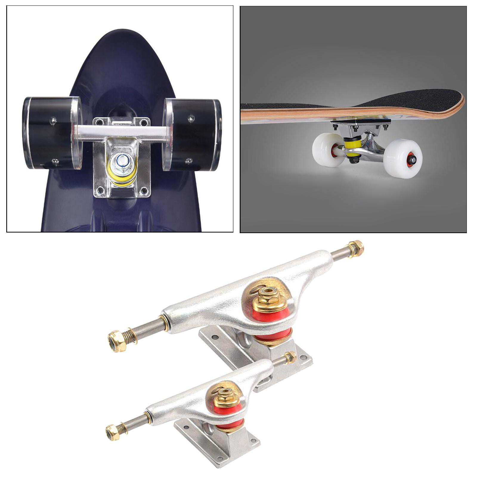 Details about   Skateboard Trucks Bushings Mounting Hardware for Skate Board Cruise Truck 