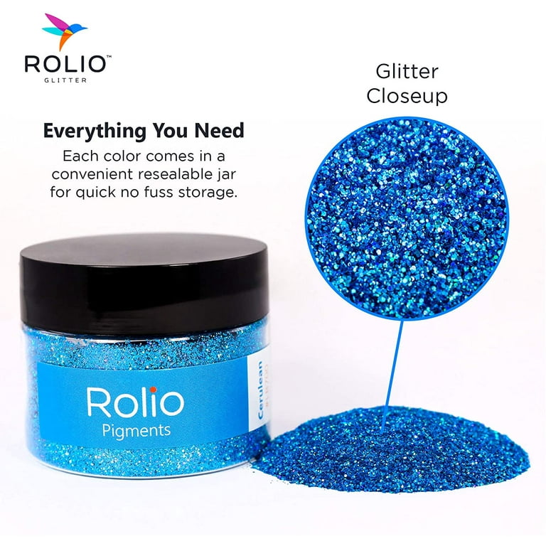 Rolio Holographic Glitter - 1oz Jar - 23 Colors Cognac Amber