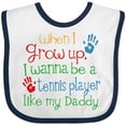 thumbnail image 3 of Inktastic Tennis Player Like Daddy Boys or Girls Baby Bib, 3 of 4