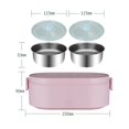 thumbnail image 2 of Lunch Box Electric Heated Lunch Boxes Food Heating for Warmer for Office Travel Pink, 2 of 9