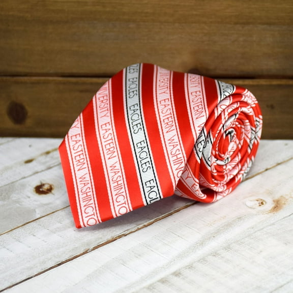 Fan Frenzy Gifts Eastern Washington Eagles Striped Men's Necktie Officially Licensed NCAA