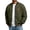Army Green_01, variant on Men's Waffle Jacket Stand Rib Collar Long Sleeve Coat with Zipper Sleeve Pocket Casual Loose Fit Solid Color Fall Winter Daily Wear Navy XXL