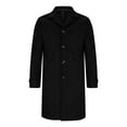 thumbnail image 3 of Ahdbta Trench Coats for Men Single Breasted Notch Lapel Long Sleeeve Pea Coats Dressy Casual Warm Business Overcoats with Pockets, 3 of 5