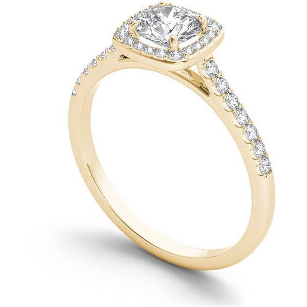 1 Carat T.W. Diamond Single Halo 14kt Yellow Gold Engagement Ring