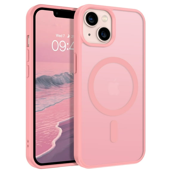 GAOBAO Magnetic for iPhone 13 Case & iPhone 14 Case, Compatible with MagSafe, Shockproof Protection Slim Non-Slip Translucent Matte Protective Phone Cover